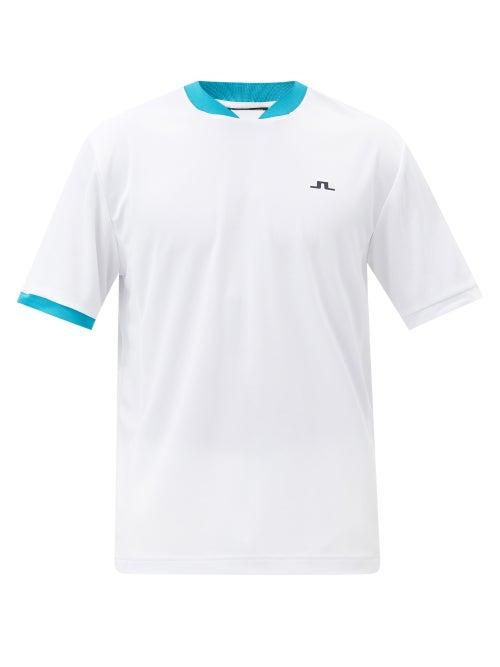 J.lindeberg - Game Striped-back Jersey T-shirt - Mens - White