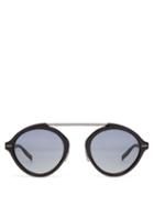 Matchesfashion.com Dior Homme Sunglasses - System Round Frame Sunglasses - Mens - Black