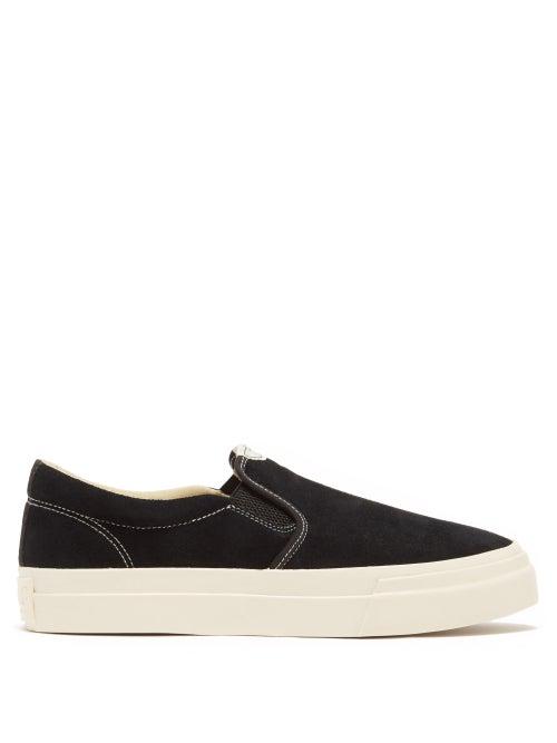 Junya Watanabe X S.w.c - Slip-on Suede Trainers - Mens - Black