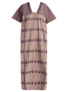 Matchesfashion.com Pippa Holt - No.54 Embroidered Cotton Kaftan - Womens - Brown Multi