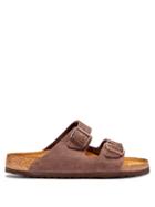 Matchesfashion.com Birkenstock - Arizona Two-strap Grained-leather Sandals - Mens - Dark Brown