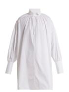 Matchesfashion.com The Row - Darma Tie Neck Cotton Poplin Shirt - Womens - White