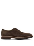 Matchesfashion.com Tod's - Suede Derby Shoes - Mens - Dark Brown