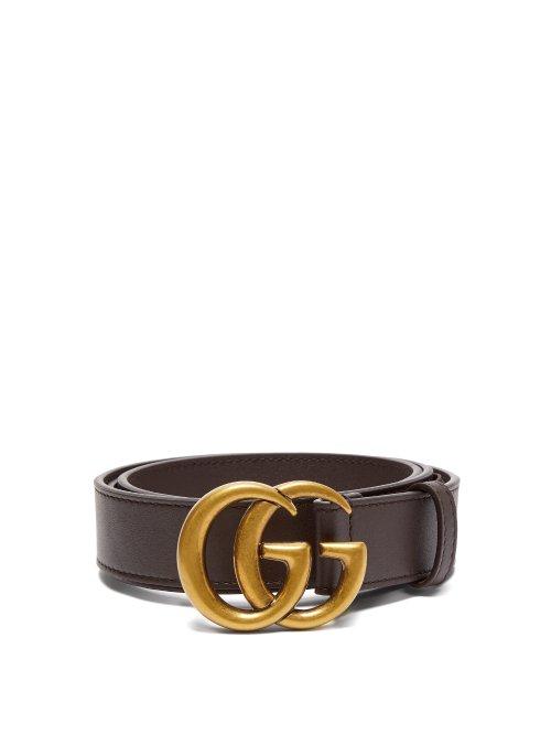 Matchesfashion.com Gucci - Gg Leather Belt - Mens - Brown