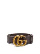 Matchesfashion.com Gucci - Gg Leather Belt - Mens - Brown