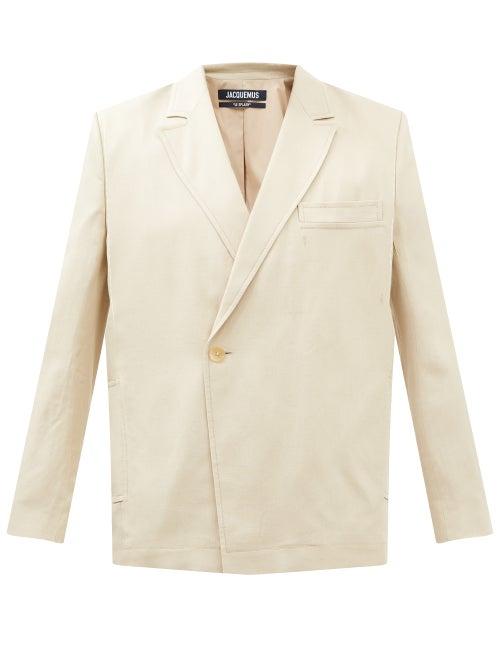 Jacquemus - Moulin Canvas Blazer - Mens - Beige