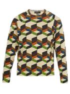 Prada Geometric-print Wool Sweater