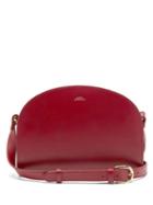 Matchesfashion.com A.p.c. - Half Moon Smooth Leather Cross Body Bag - Womens - Red