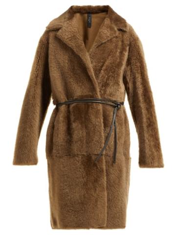 Matchesfashion.com Giani Firenze - Melania Shearling Coat - Womens - Khaki