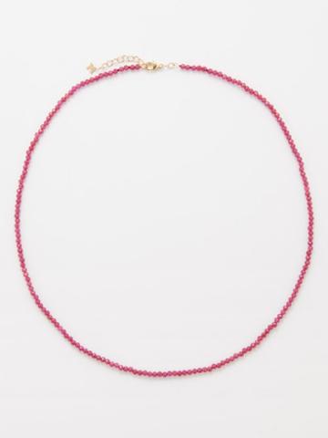 Mateo - Ruby & 14kt Gold Necklace - Womens - Pink