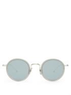 Thom Browne Round-frame Mirrored Sunglasses