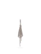 Matchesfashion.com Isabel Marant - Crystal Embellished Tassel Drop Single Earring - Womens - Clear