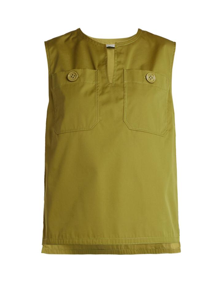 Bottega Veneta Sleeveless Cotton-blend Top