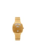 Matchesfashion.com Gucci - Grip Gg-engraved Three-window Gold Pvd Watch - Womens - Gold