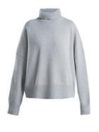 Matchesfashion.com Nili Lotan - Serinda Roll Neck Wool And Cashmere Blend Sweater - Womens - Light Blue