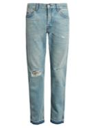 Gucci Slim-fit Cropped Distressed Jeans