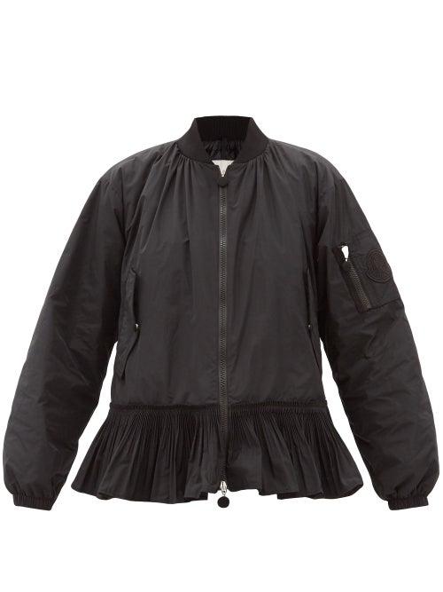 Matchesfashion.com Moncler - Mirac Peplum-hem Down Bomber Jacket - Womens - Black