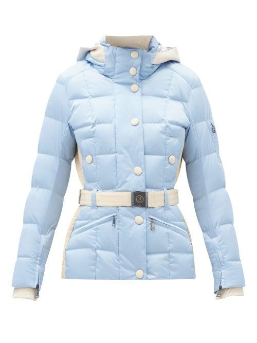 Matchesfashion.com Bogner - Gisa Hooded Quilted-down Shell Ski Jacket - Womens - Light Blue