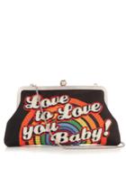 Sarah's Bag Love You Baby Embellished Clutch