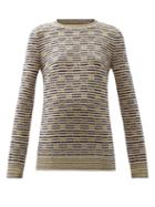 Matchesfashion.com Gucci - Gg-jacquard Striped Sweater - Womens - Ivory Multi