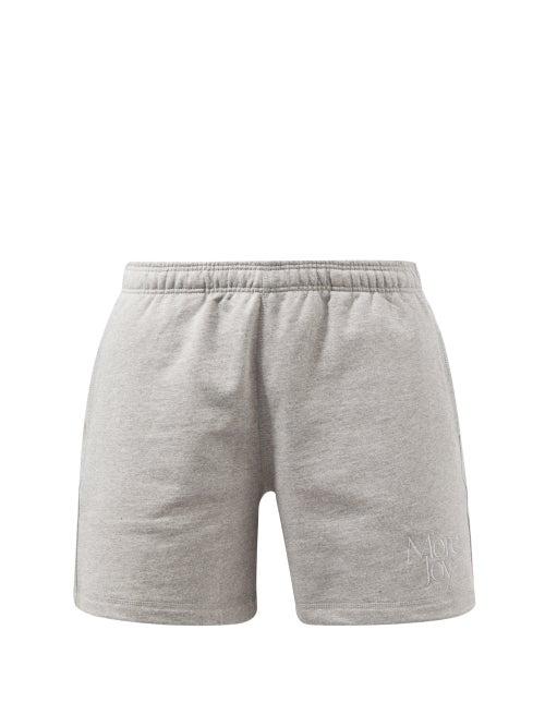 More Joy By Christopher Kane - Logo-embroidered Cotton-jersey Shorts - Mens - Grey