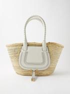 Chlo - Marcie Medium Raffia And Leather Basket Bag - Womens - White