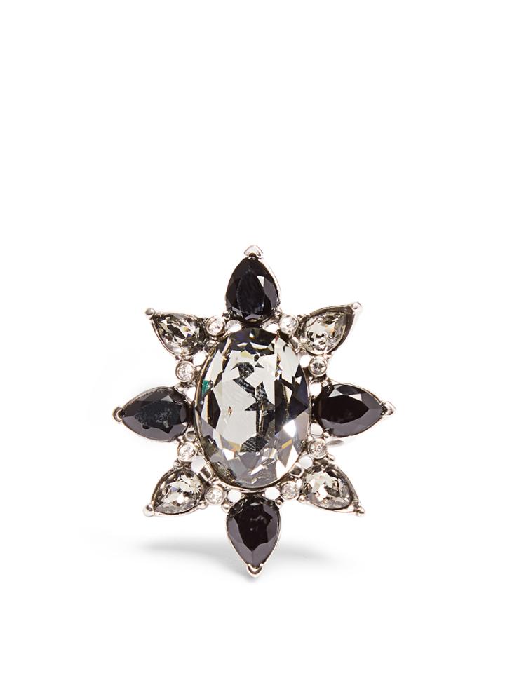 Oscar De La Renta Tropical Bloom Crystal Ring