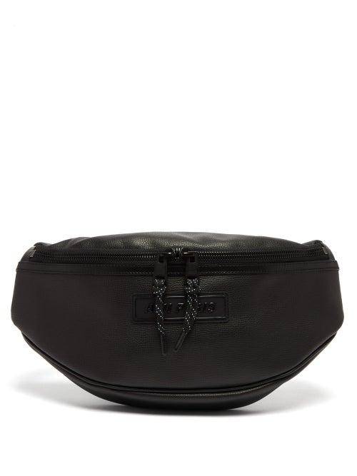 Matchesfashion.com Ami - Logo Patch Leather Belt Bag - Mens - Black