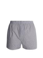 Matchesfashion.com Sunspel - Striped Cotton Boxer Shorts - Mens - Blue
