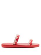 Matchesfashion.com Ancient Greek Sandals - Paralia Upcycled-leather Slides - Womens - Red Multi