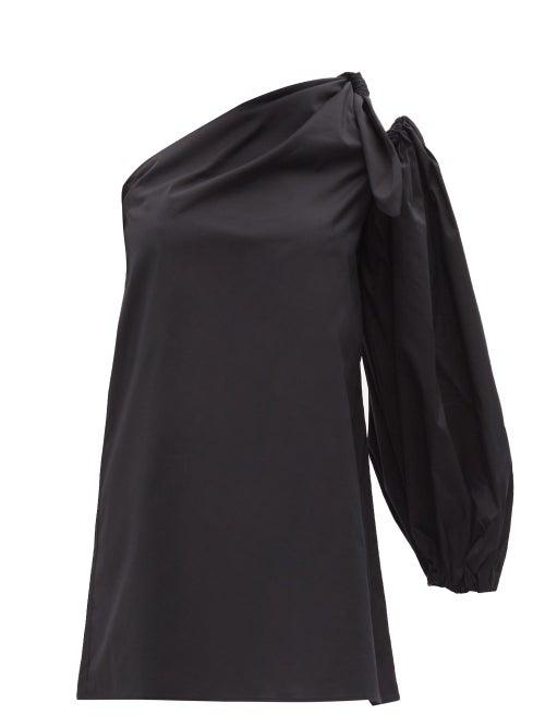 Matchesfashion.com Bernadette - Lucette Cotton-blend Poplin Mini Dress - Womens - Black