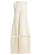 Matchesfashion.com Maison Rabih Kayrouz - Sleeveless Wool Blend Crepe Midi Dress - Womens - Ivory