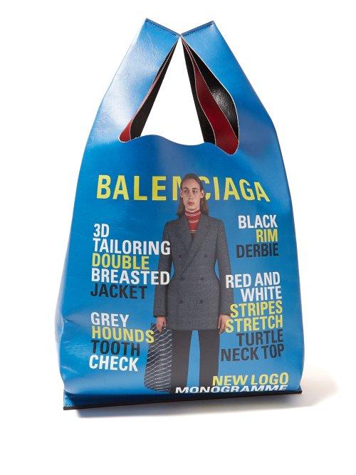 Matchesfashion.com Balenciaga - Ad Campaign Print Leather Tote - Womens - Red Multi