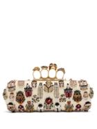 Matchesfashion.com Alexander Mcqueen - Knuckle Crystal And Bead Embroidered Clutch - Womens - Multi