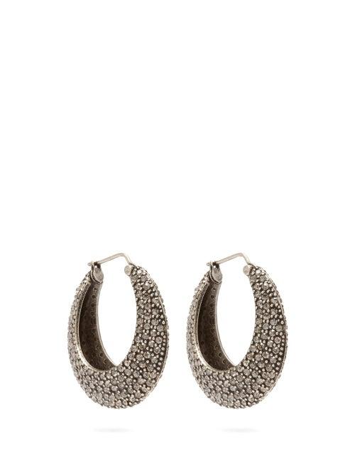 Matchesfashion.com Etro - Crystal-embellished Hoop Earrings - Womens - Crystal