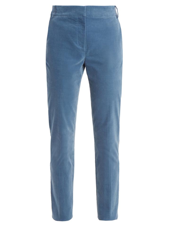 Tibi Slim-leg Cotton-blend Trousers