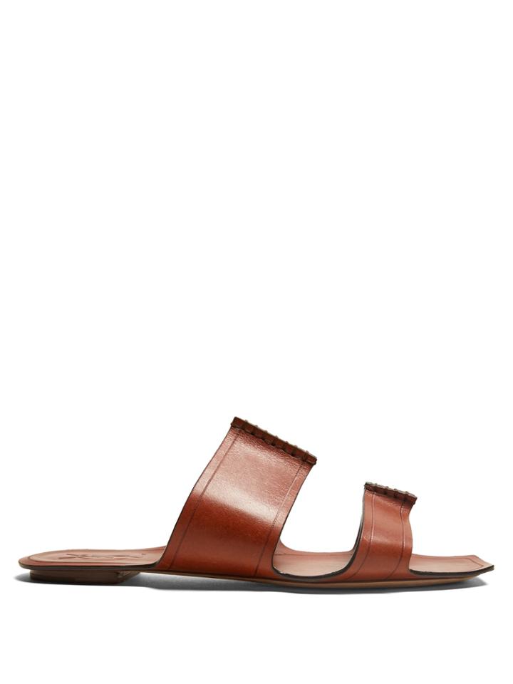 Saint Laurent Saba Leather Slides