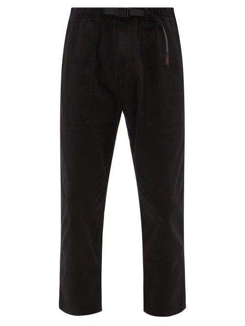 Gramicci - Cropped Cotton-twill Tapered-leg Trousers - Mens - Black