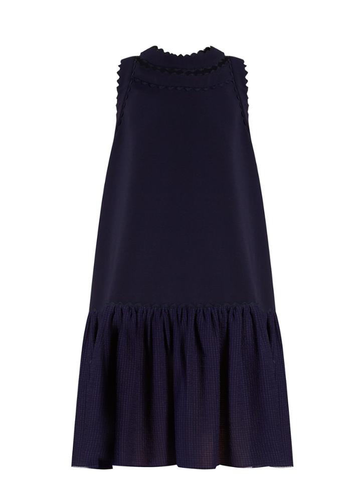 Roksanda Casy Ruffled-hem Cady Dress