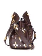 Matchesfashion.com Isabel Marant - Radja Embellished Leather Bucket Bag - Womens - Dark Brown