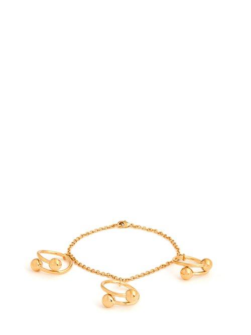 Matchesfashion.com Jw Anderson - Double Sphere Gold Plated Bracelet - Womens - Gold