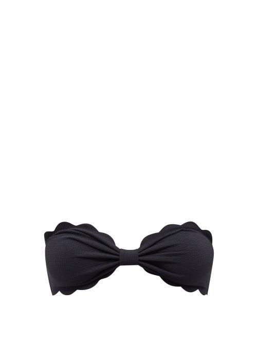 Marysia - Antibes Scalloped-edge Bikini Top - Womens - Black