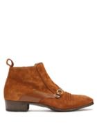 Matchesfashion.com Gucci - Moloch Suede Ankle Boots - Mens - Brown