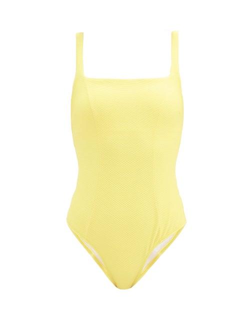 Matchesfashion.com Heidi Klein - Cancun Textured Swimsuit - Womens - Yellow