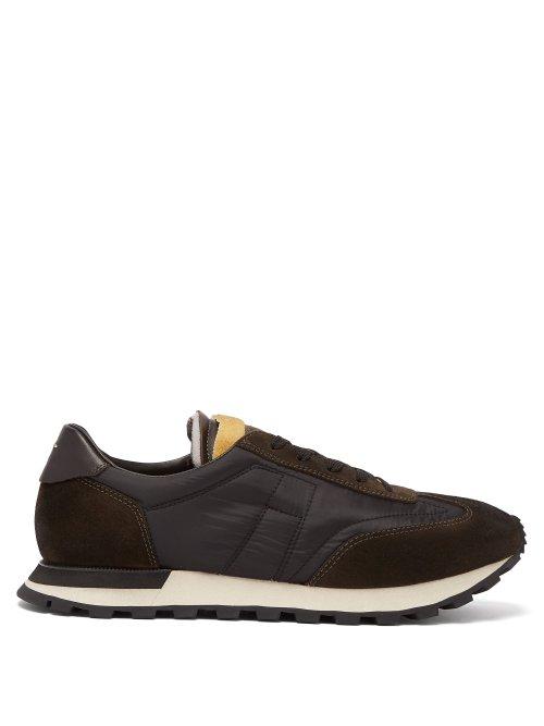 Matchesfashion.com Maison Margiela - Replica Runner Low Top Suede Trainers - Mens - Black