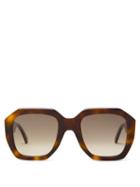 Matchesfashion.com Celine Eyewear - Oversized Round Tortoiseshell-acetate Sunglasses - Womens - Tortoiseshell