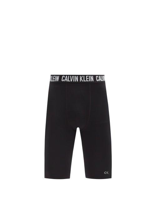 Matchesfashion.com Calvin Klein Performance - Logo-waistband Cotton-blend Jersey Shorts - Mens - Black