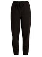 Matchesfashion.com Marni - Bi Colour Tapered Leg Stretch Wool Trousers - Womens - Black Navy