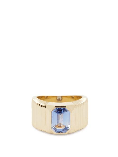 Matchesfashion.com Retrouvai - Sapphire & 14kt Gold Ring - Womens - Blue Gold