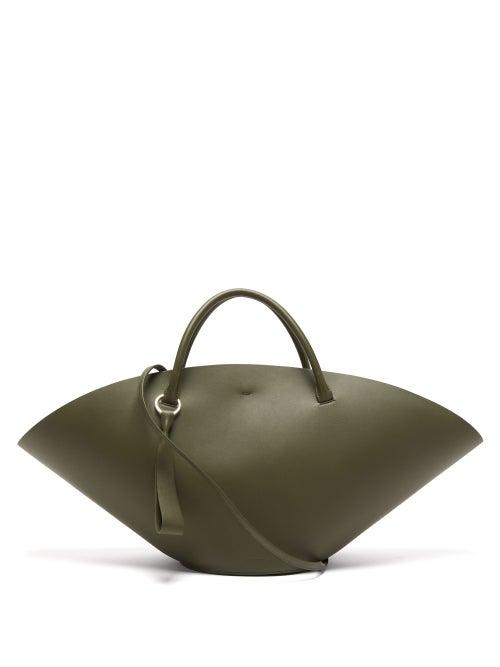 Matchesfashion.com Jil Sander - Sombrero Medium Leather Tote Bag - Womens - Khaki